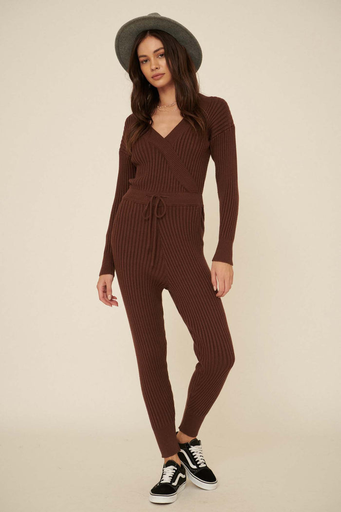 Hello Dreamland Rib-Knit Sweater Jumpsuit - ShopPromesa