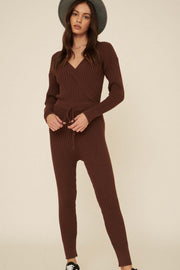 Hello Dreamland Rib-Knit Sweater Jumpsuit - ShopPromesa
