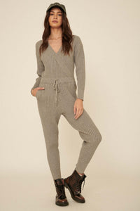 Hello Dreamland Rib-Knit Sweater Jumpsuit - ShopPromesa