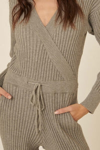 Hello Dreamland Rib-Knit Sweater Jumpsuit - ShopPromesa