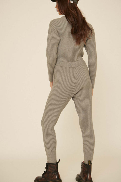 Hello Dreamland Rib-Knit Sweater Jumpsuit - ShopPromesa