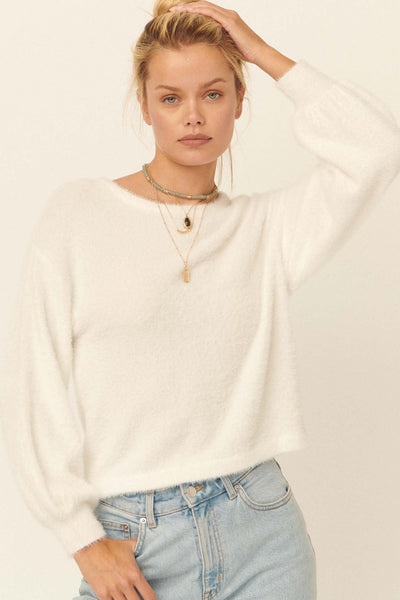 Perfectly Plush Fuzzy Knit Sweater - ShopPromesa