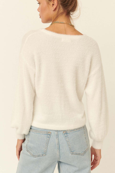 Perfectly Plush Fuzzy Knit Sweater - ShopPromesa