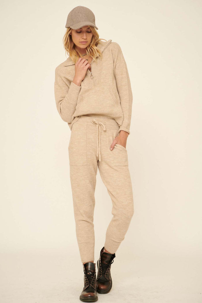 Mellow Fellow Rib-Knit Sweater Pants - ShopPromesa