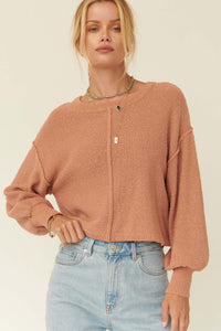 Good to Go Textured Exposed-Seam Sweater - ShopPromesa