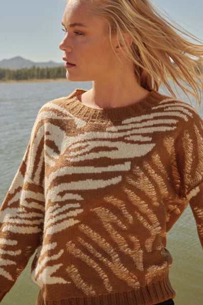 Wild Savanna Zebra-Print Sweater - ShopPromesa