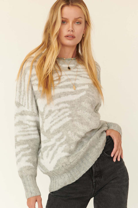 Wild Savanna Zebra-Print Sweater - ShopPromesa