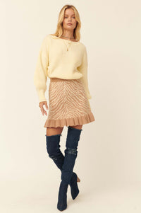 Safari Party Tiger Sweater Mini Skirt - ShopPromesa