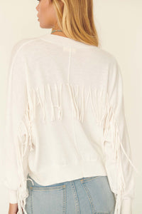 Fun Lovin' Solid Fringe Cardigan - ShopPromesa