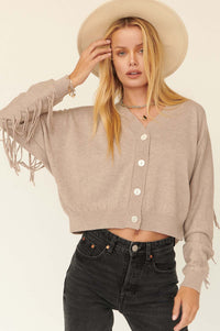 Fun Lovin' Solid Fringe Cardigan - ShopPromesa