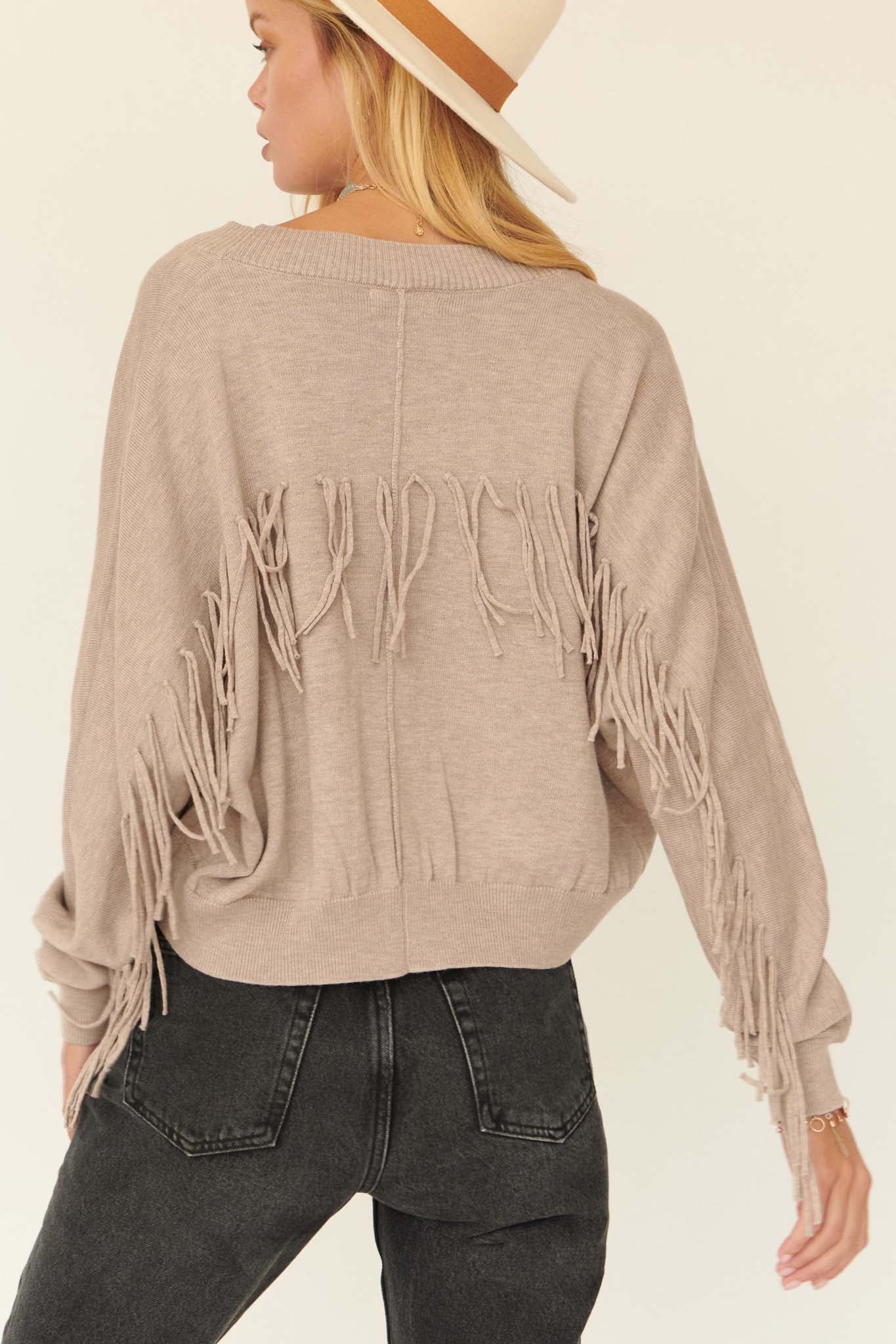 Fun Lovin' Solid Fringe Cardigan - ShopPromesa