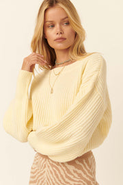 Cozy Cottage Bishop-Sleeve Sweater - ShopPromesa