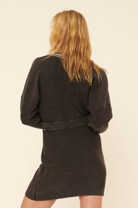 Match Point Distressed Varsity Sweater Dress - ShopPromesa