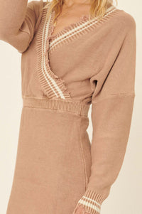 Match Point Distressed Varsity Sweater Dress - ShopPromesa