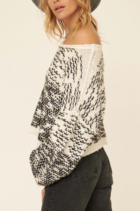 New Horizon Two-Tone Oversized Sweater - ShopPromesa