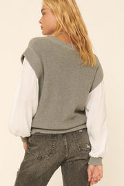 Study Date Layered-Look Sweater Vest - ShopPromesa