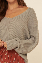 Easy Breezy Oversized Rib-Knit Sweater - ShopPromesa