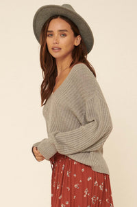 Easy Breezy Oversized Rib-Knit Sweater - ShopPromesa