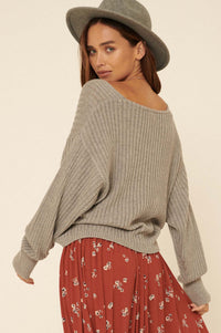 Easy Breezy Oversized Rib-Knit Sweater - ShopPromesa