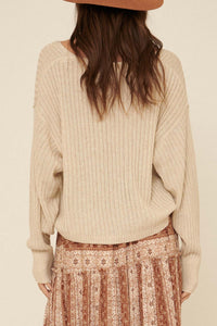 Easy Breezy Oversized Rib-Knit Sweater - ShopPromesa