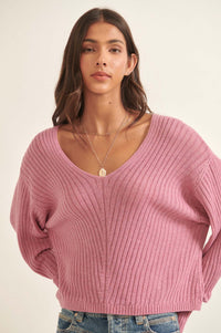 Easy Breezy Oversized Rib-Knit Sweater - ShopPromesa