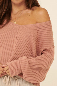 Easy Breezy Oversized Rib-Knit Sweater - ShopPromesa