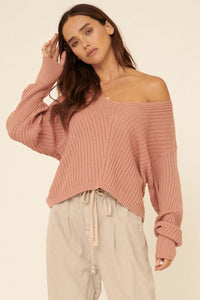 Easy Breezy Oversized Rib-Knit Sweater - ShopPromesa