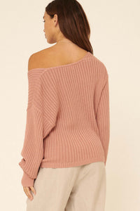 Easy Breezy Oversized Rib-Knit Sweater - ShopPromesa