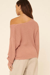 Easy Breezy Oversized Rib-Knit Sweater - ShopPromesa