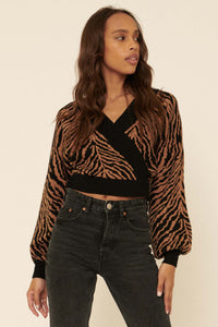 Welcome to the Jungle Tiger Surplice Sweater - ShopPromesa