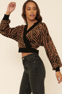 Welcome to the Jungle Tiger Surplice Sweater - ShopPromesa