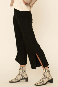 Day Tripper Ribbed Split-Leg Sweater Pants - ShopPromesa