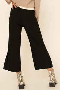 Day Tripper Ribbed Split-Leg Sweater Pants - ShopPromesa