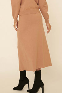 Simply Chic Wrap Midi Sweater Skirt - ShopPromesa