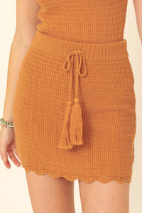 Delightfully Dainty Scalloped Crochet Mini Skirt - ShopPromesa