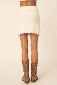 Delightfully Dainty Scalloped Crochet Mini Skirt - ShopPromesa