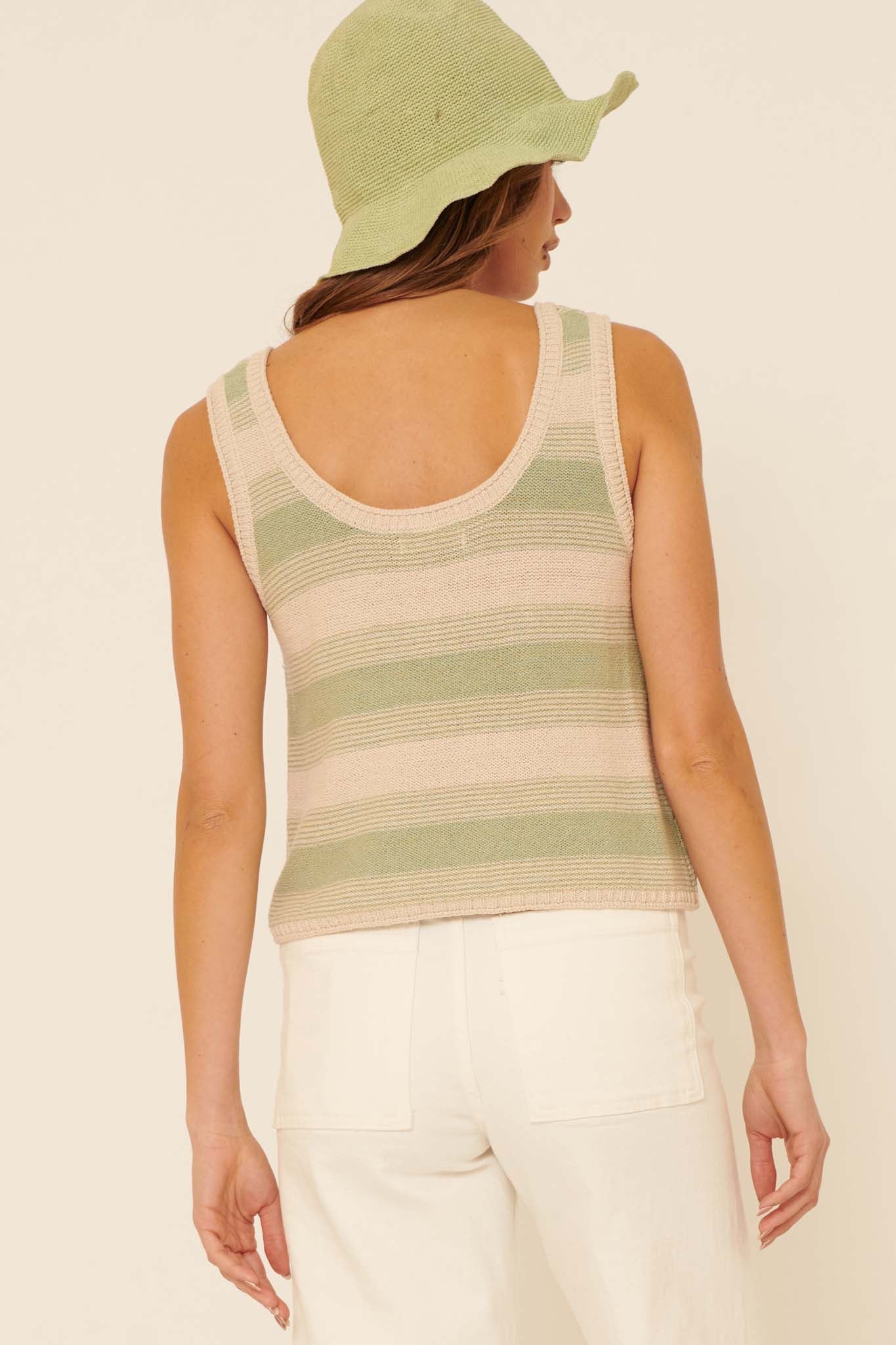 Making the Gradient Striped Sweater Tank Top - ShopPromesa