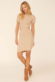 Shape and Form Cutout Rib-Knit Sweater Dress - ShopPromesa