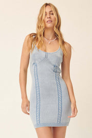 Twist Me Around Cable Knit Mini Tank Dress - ShopPromesa