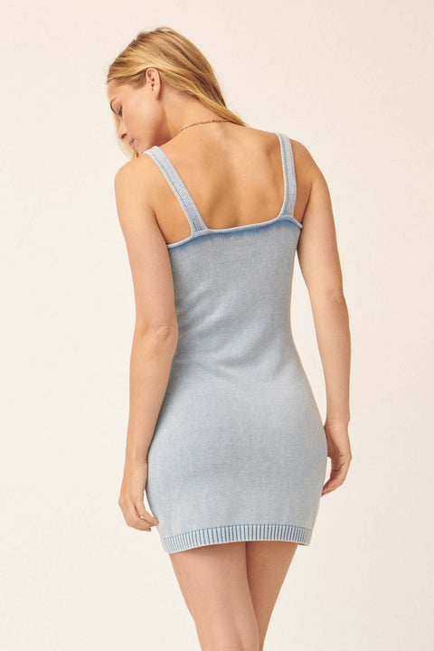 Twist Me Around Cable Knit Mini Tank Dress - ShopPromesa