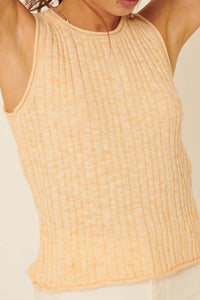 Good Times Heathered Rib-Knit Sweater Tank Top - ShopPromesa