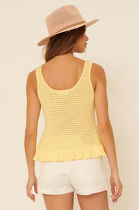 Festival Girl Ruffled Crochet Tank Top - ShopPromesa