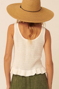 Festival Girl Ruffled Crochet Tank Top - ShopPromesa