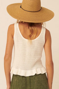 Festival Girl Ruffled Crochet Tank Top - ShopPromesa