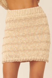 Beautiful Harmony Two-Tone Crochet Mini Skirt - ShopPromesa