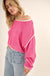 Cuddle Party Cropped Exposed-Seam Sweater - ShopPromesa