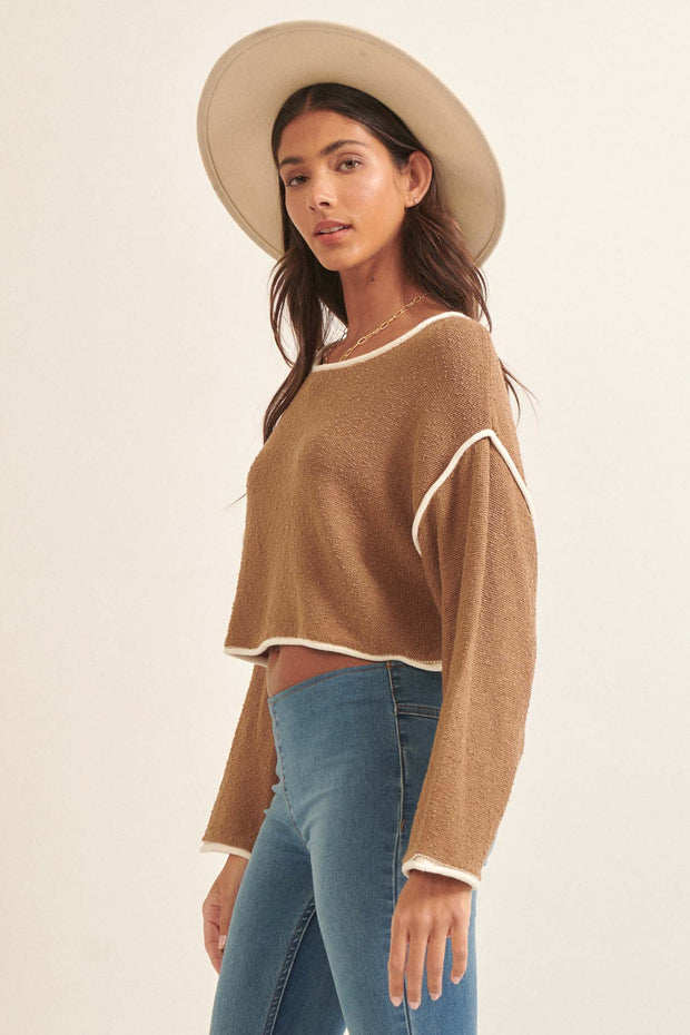 Happy Go Lucky Cropped Roll-Neck Sweater