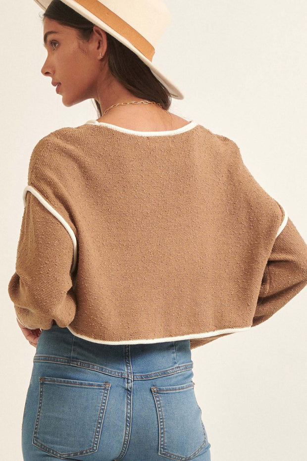 Happy Go Lucky Cropped Roll-Neck Sweater - ShopPromesa