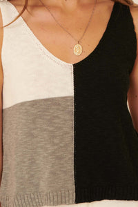 From the Block Colorblock Sweater Tank Top - ShopPromesa