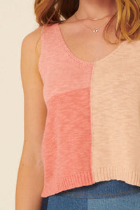 From the Block Colorblock Sweater Tank Top - ShopPromesa